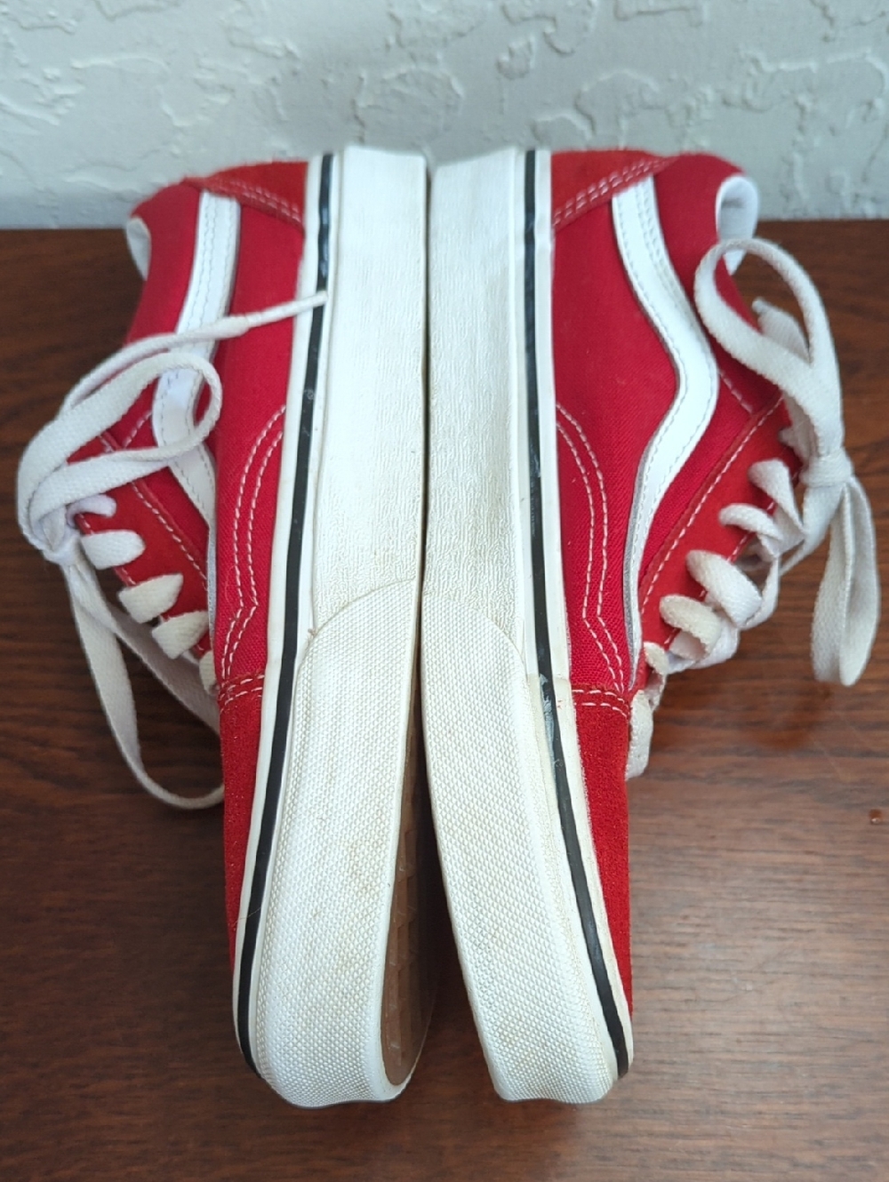 VANS Old Skool Racing Red & True White Sneakers Size Men's 5 / Women's 6.5 - Picture 7 of 12